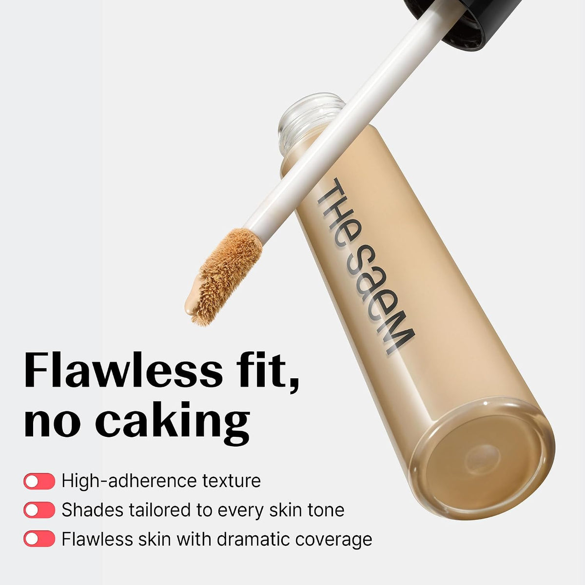 THESAEM Cover Perfection Tip Concealer 0.2 fl.oz. - 2.0 Rich Beige Warm Beige for Deep Skin Tone 23 - High Coverage Long Lasting Concealer - Korean Makeup for Dark Circles & Blemishes