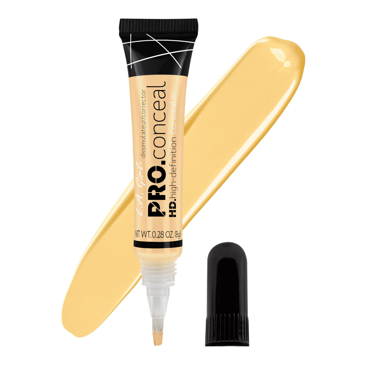 L.A. Girl Pro Conceal HD Concealer, Light Yellow Corrector, 0.28 Ounce (GC995)