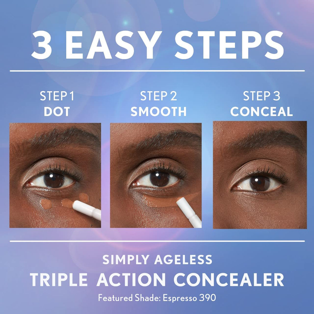 COVERGIRL Simply Ageless Triple Action Concealer, Classic Ivory, Pack of 1
