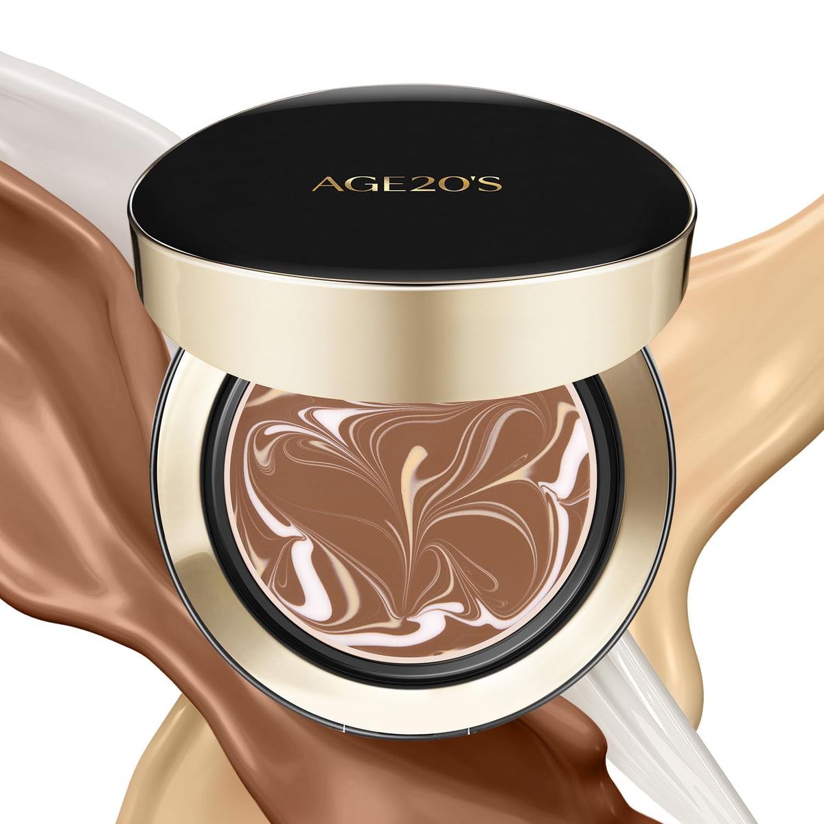 AGE20'S Signature Essence Pact SPF 50+ | Pack of 2 | 17N IVORY | Cream Foundation, Dewy Finish, Natural Coverage | Korean Cushion Foundation
