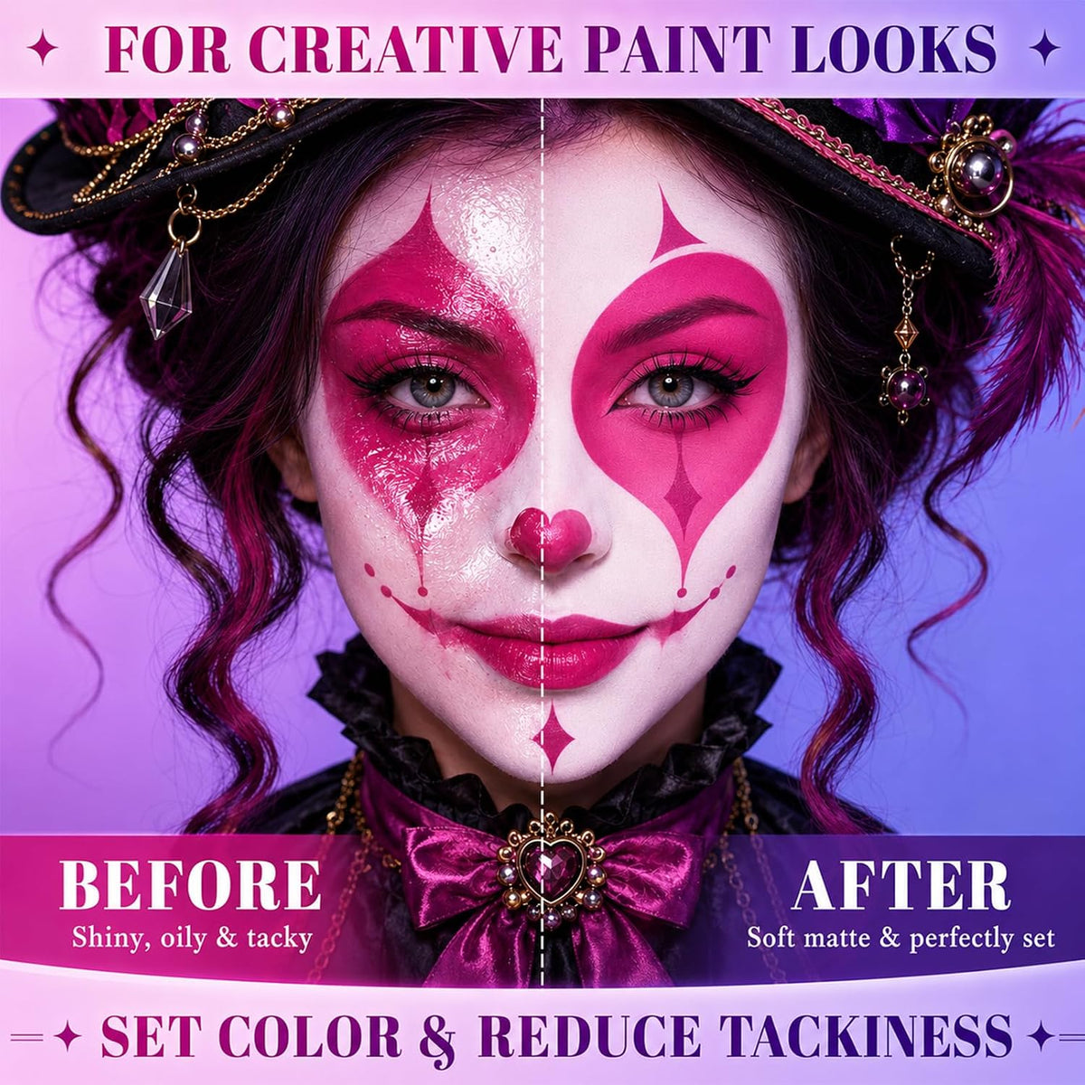 Translucent Setting Powder with Sifter, Talc-Free Loose Powder Makeup for Face, Long Lasting Matte Finish, Oil Control White Face Powder for Halloween SFX Makeup, Face and Body Paint Setting
