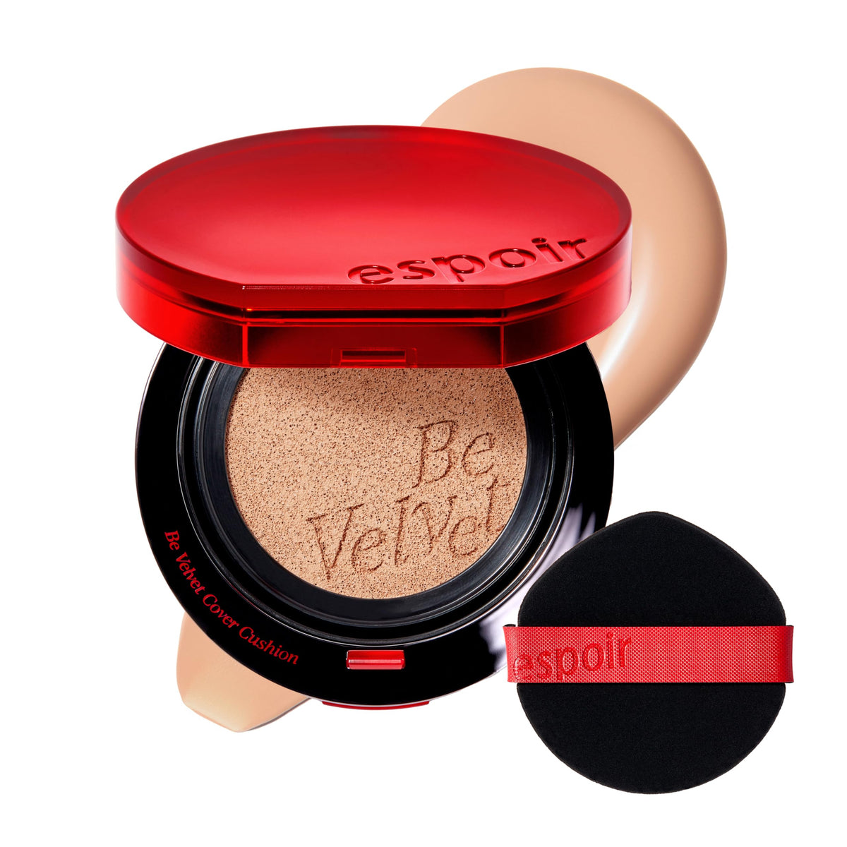 ESPOIR Be Velvet Cushion Foundation #21 Ivory | Quick and Easy Coverage with Long-lasting Color by Zero Oxidation, Velvety Smooth Finish & Lightweight Formula, Vegan, Korean Makeup, 0.46 oz