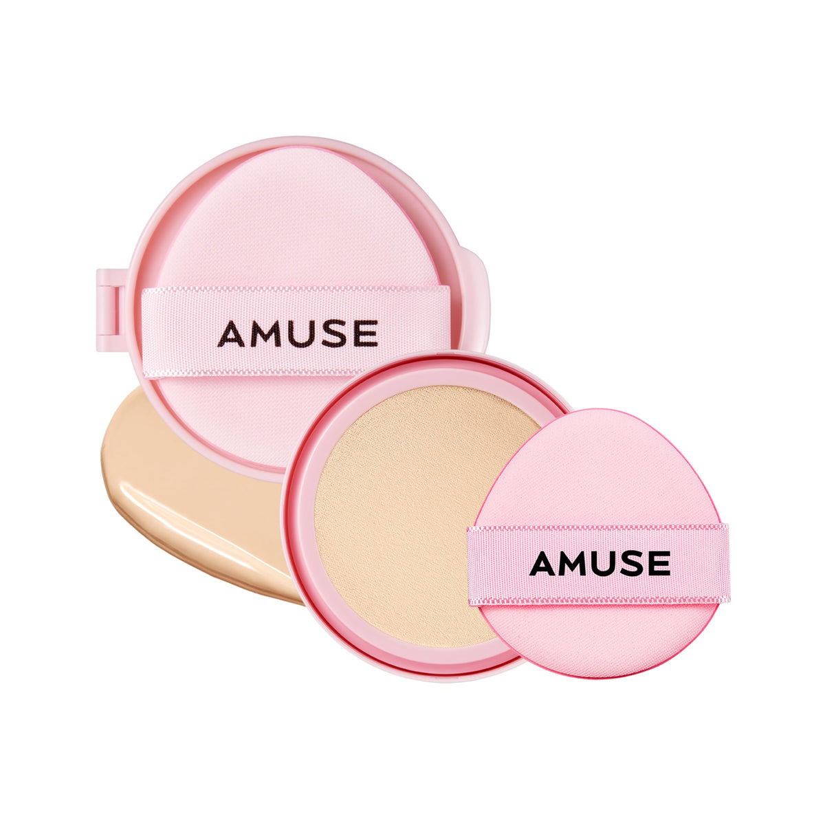 AMUSE SEOUL Dew Power Vegan Cushion Foundation Refill (01 PURE REFILL) - Semi Glow, Full Coverage, Dewy Finish, Long Lasting, Lightweight, Smooth Radiant Skin, Vegan, Korean Beauty Makeup