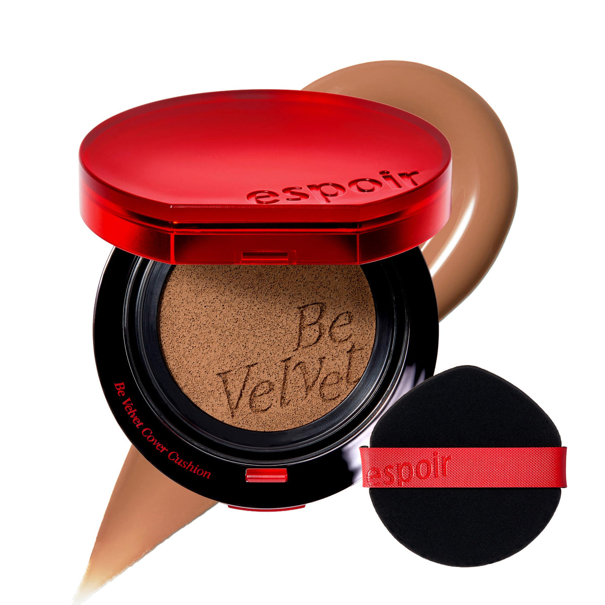 ESPOIR Be Velvet Cushion Foundation #21 Ivory | Quick and Easy Coverage with Long-lasting Color by Zero Oxidation, Velvety Smooth Finish & Lightweight Formula, Vegan, Korean Makeup, 0.46 oz
