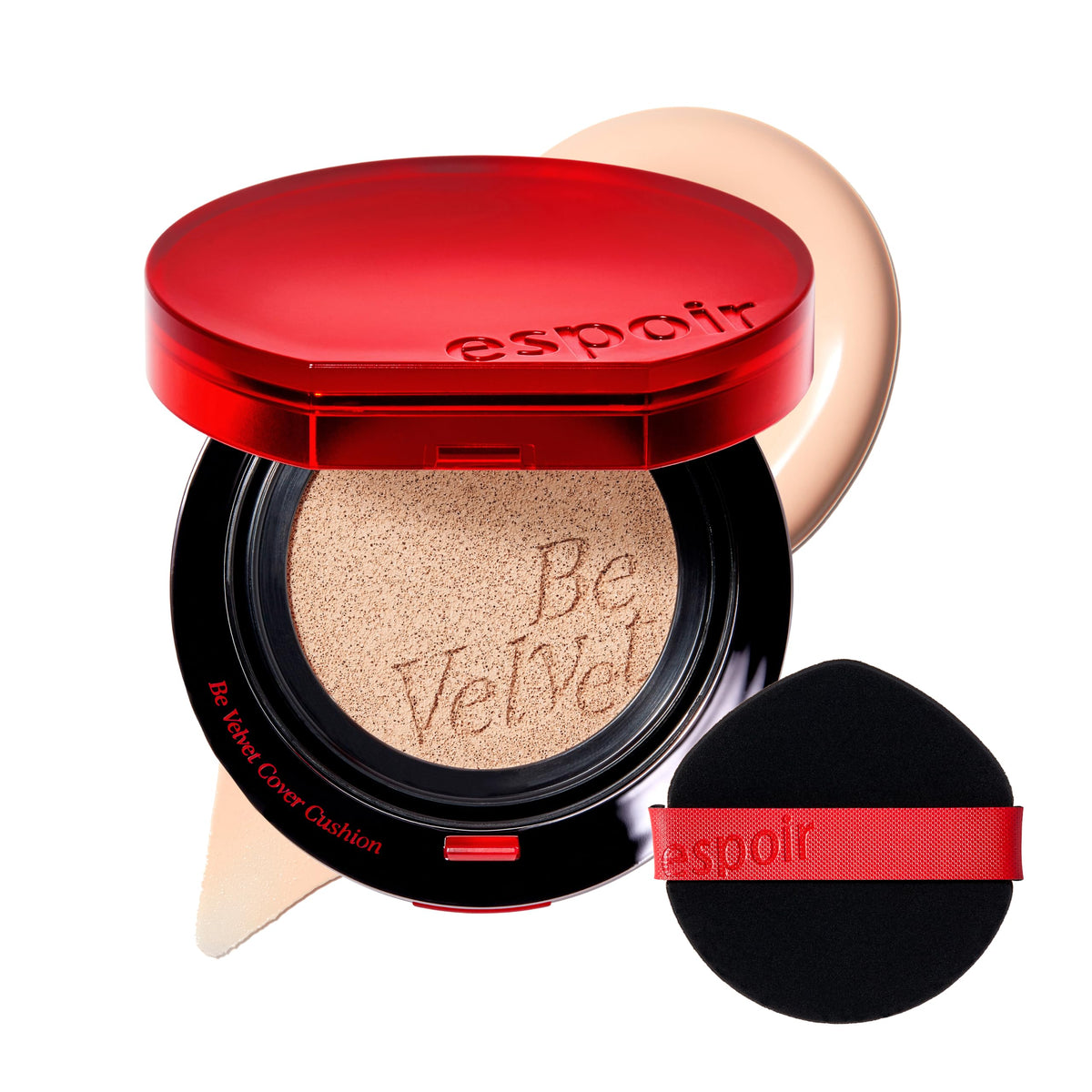 ESPOIR Be Velvet Cushion Foundation #21 Ivory | Quick and Easy Coverage with Long-lasting Color by Zero Oxidation, Velvety Smooth Finish & Lightweight Formula, Vegan, Korean Makeup, 0.46 oz