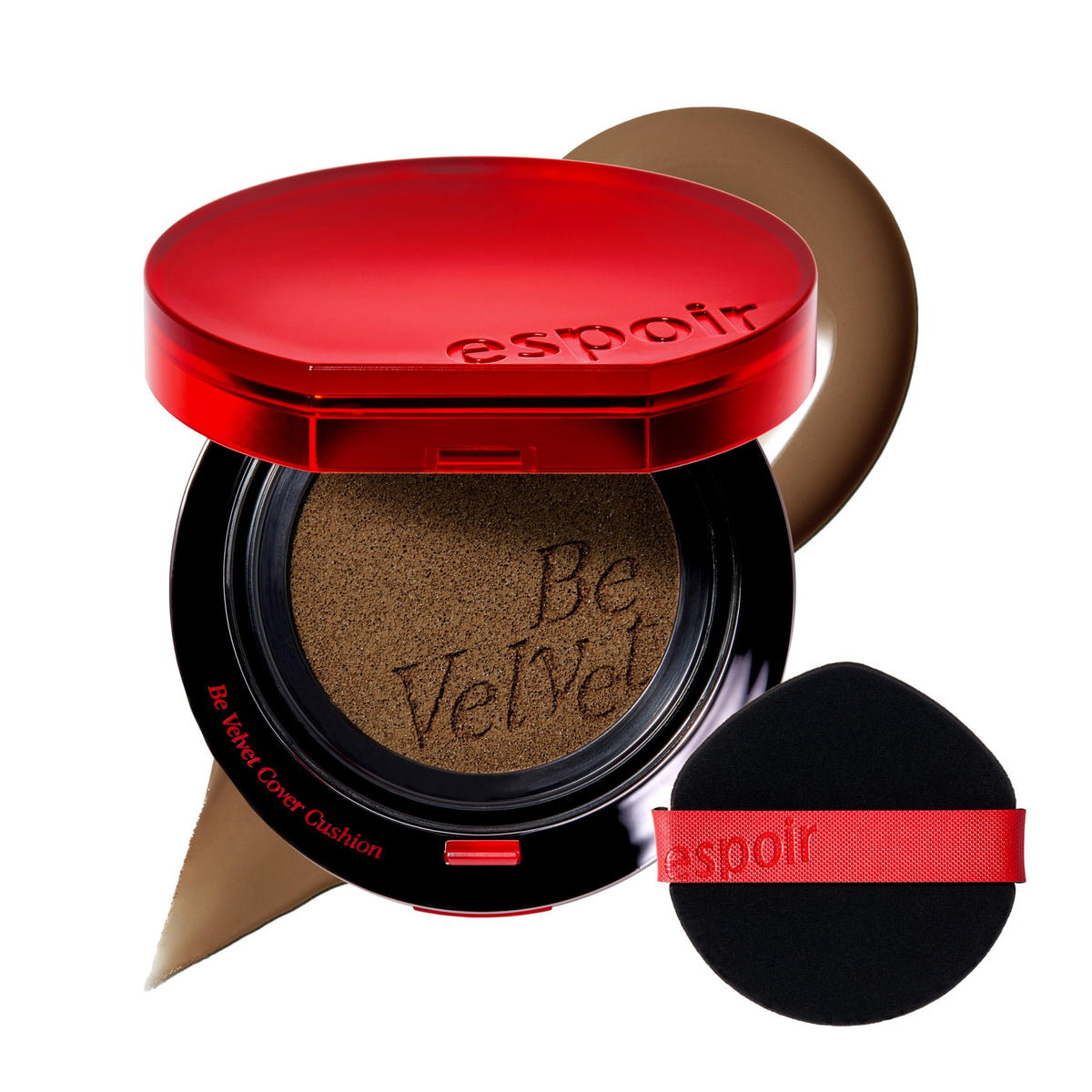 ESPOIR Be Velvet Cushion Foundation #21 Ivory | Quick and Easy Coverage with Long-lasting Color by Zero Oxidation, Velvety Smooth Finish & Lightweight Formula, Vegan, Korean Makeup, 0.46 oz