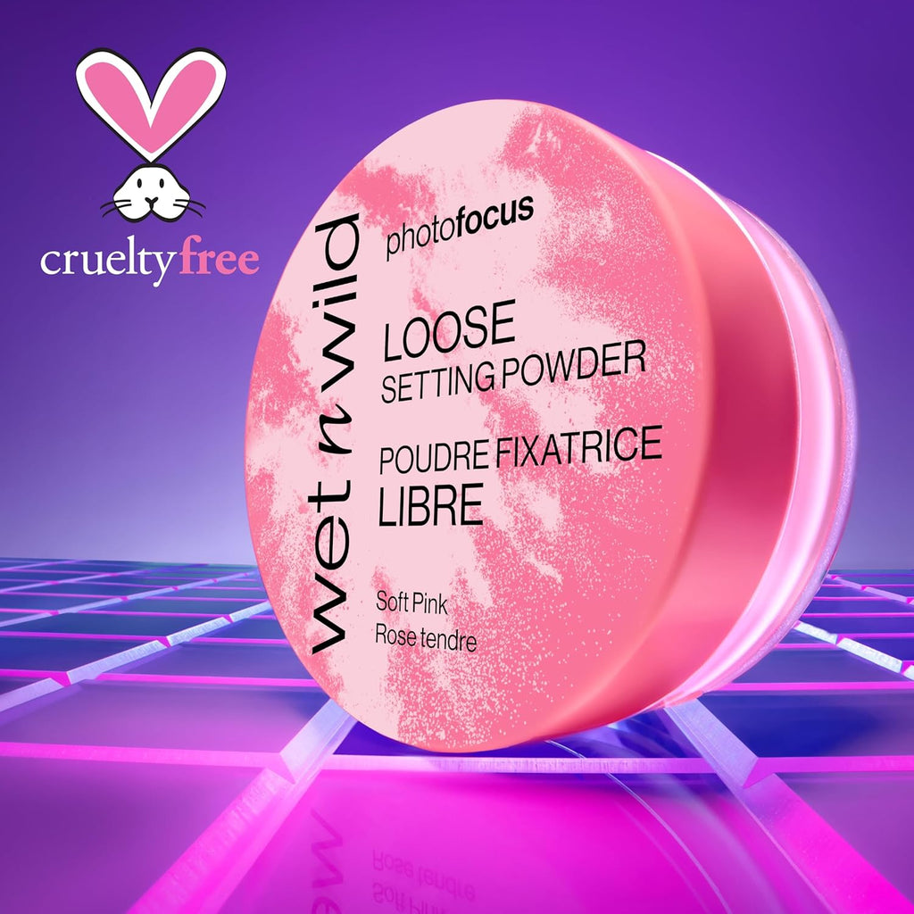 wet n wild Photo Focus Loose Baking Setting Powder, Highlighter Makeup, Suitable for All Skin Tones - Banana
