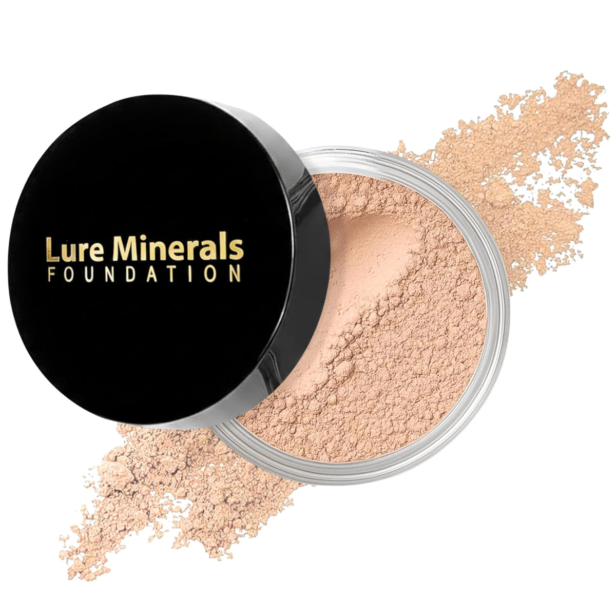 Lure Minerals Mineral Foundation Loose Powder - 8g, Mineral Makeup Face Powder Foundation (Beige Medium - Luminous)