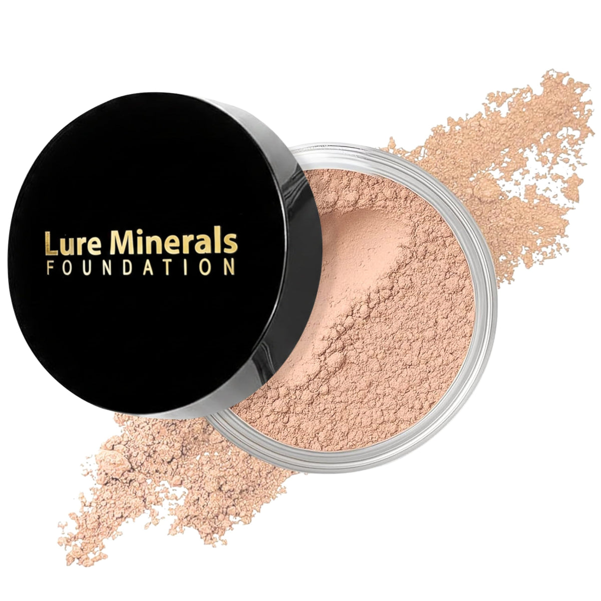 Lure Minerals Mineral Foundation Loose Powder - 8g, Mineral Makeup Face Powder Foundation (Beige Medium - Luminous)