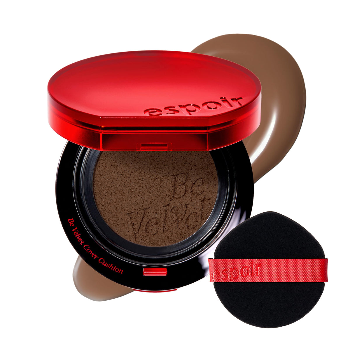 ESPOIR Be Velvet Cushion Foundation #21 Ivory | Quick and Easy Coverage with Long-lasting Color by Zero Oxidation, Velvety Smooth Finish & Lightweight Formula, Vegan, Korean Makeup, 0.46 oz