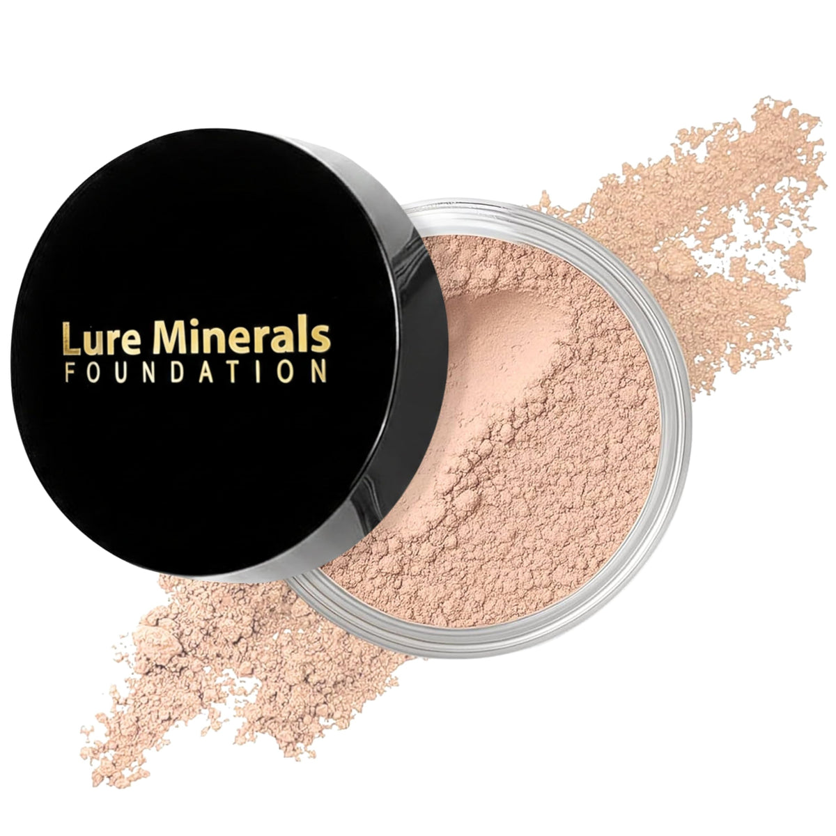 Lure Minerals Mineral Foundation Loose Powder - 8g, Mineral Makeup Face Powder Foundation (Beige Medium - Luminous)