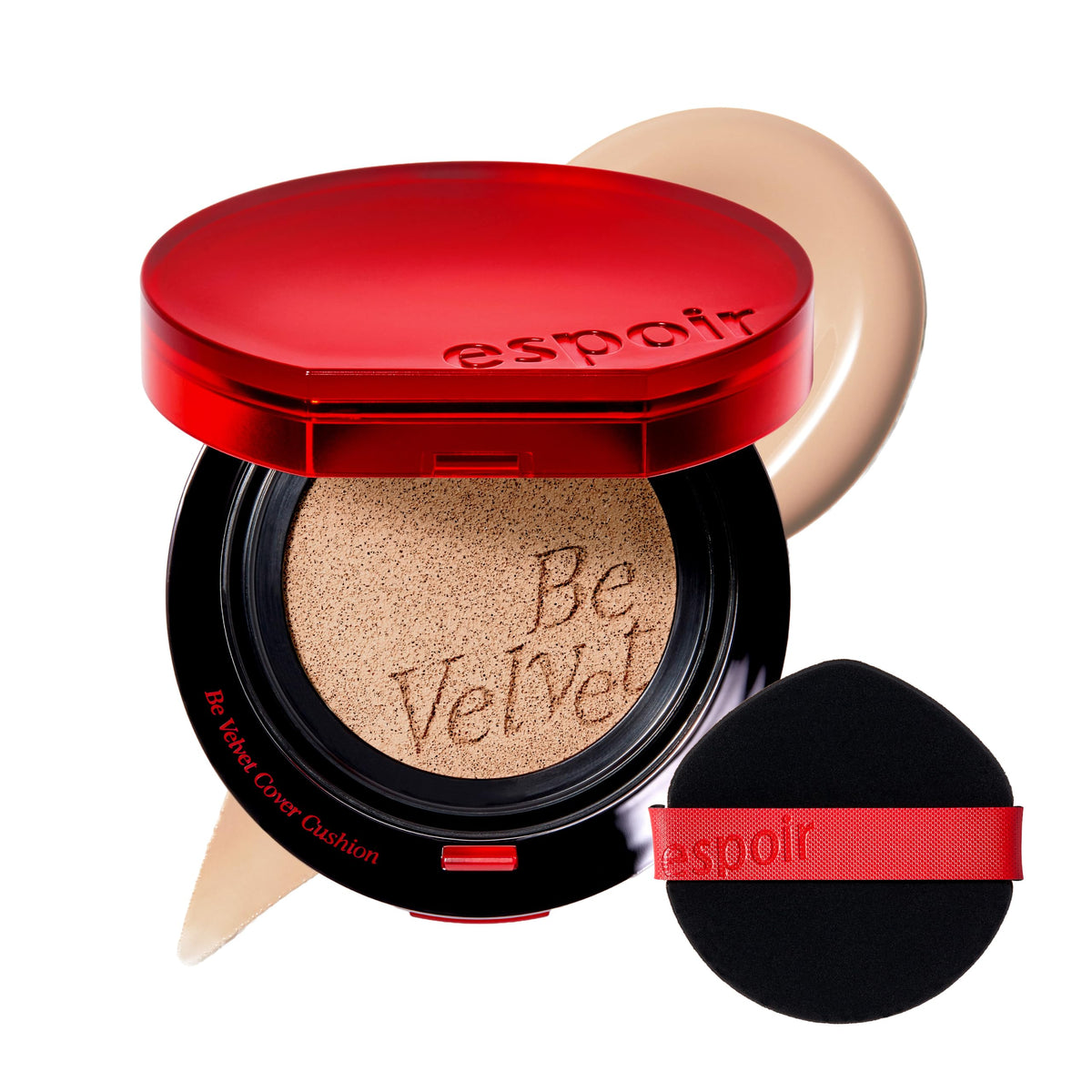 ESPOIR Be Velvet Cushion Foundation #21 Ivory | Quick and Easy Coverage with Long-lasting Color by Zero Oxidation, Velvety Smooth Finish & Lightweight Formula, Vegan, Korean Makeup, 0.46 oz