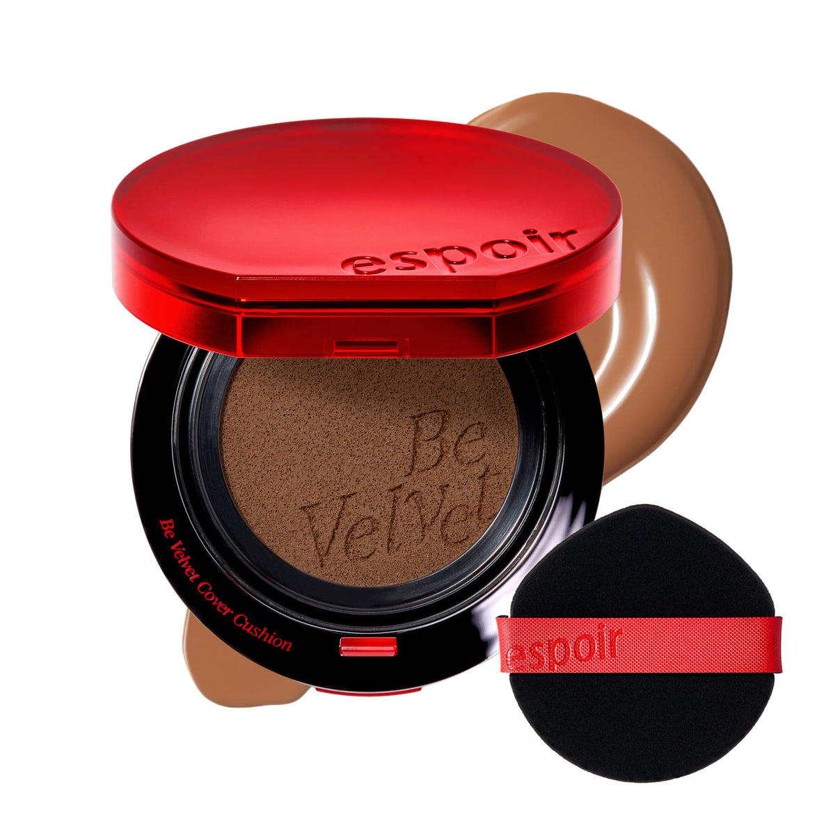 ESPOIR Be Velvet Cushion Foundation #23 Beige | Quick and Easy Coverage with Long-lasting Color by Zero Oxidation, Velvety Smooth Finish & Lightweight Formula, Vegan, Korean Makeup, 0.46 oz