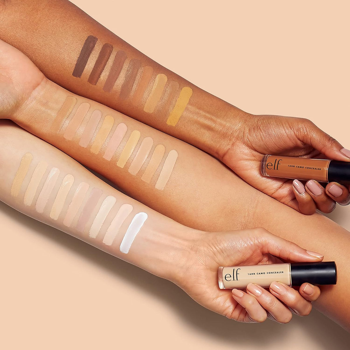 e.l.f. 16HR Camo Concealer, Full Coverage, Matte Finish Under-Eye & Blemish Corrector, Hydrating Formula, 16-Hour Crease-Resistant Wear, Medium Warm