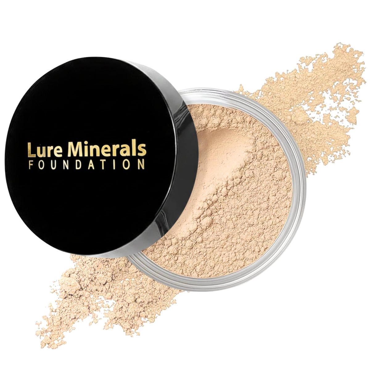 Lure Minerals Mineral Foundation Loose Powder - 8g, Mineral Makeup Face Powder Foundation (Beige Medium - Luminous)
