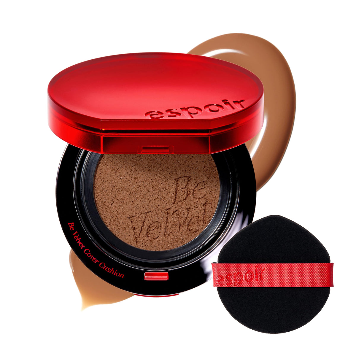 ESPOIR Be Velvet Cushion Foundation #21 Ivory | Quick and Easy Coverage with Long-lasting Color by Zero Oxidation, Velvety Smooth Finish & Lightweight Formula, Vegan, Korean Makeup, 0.46 oz