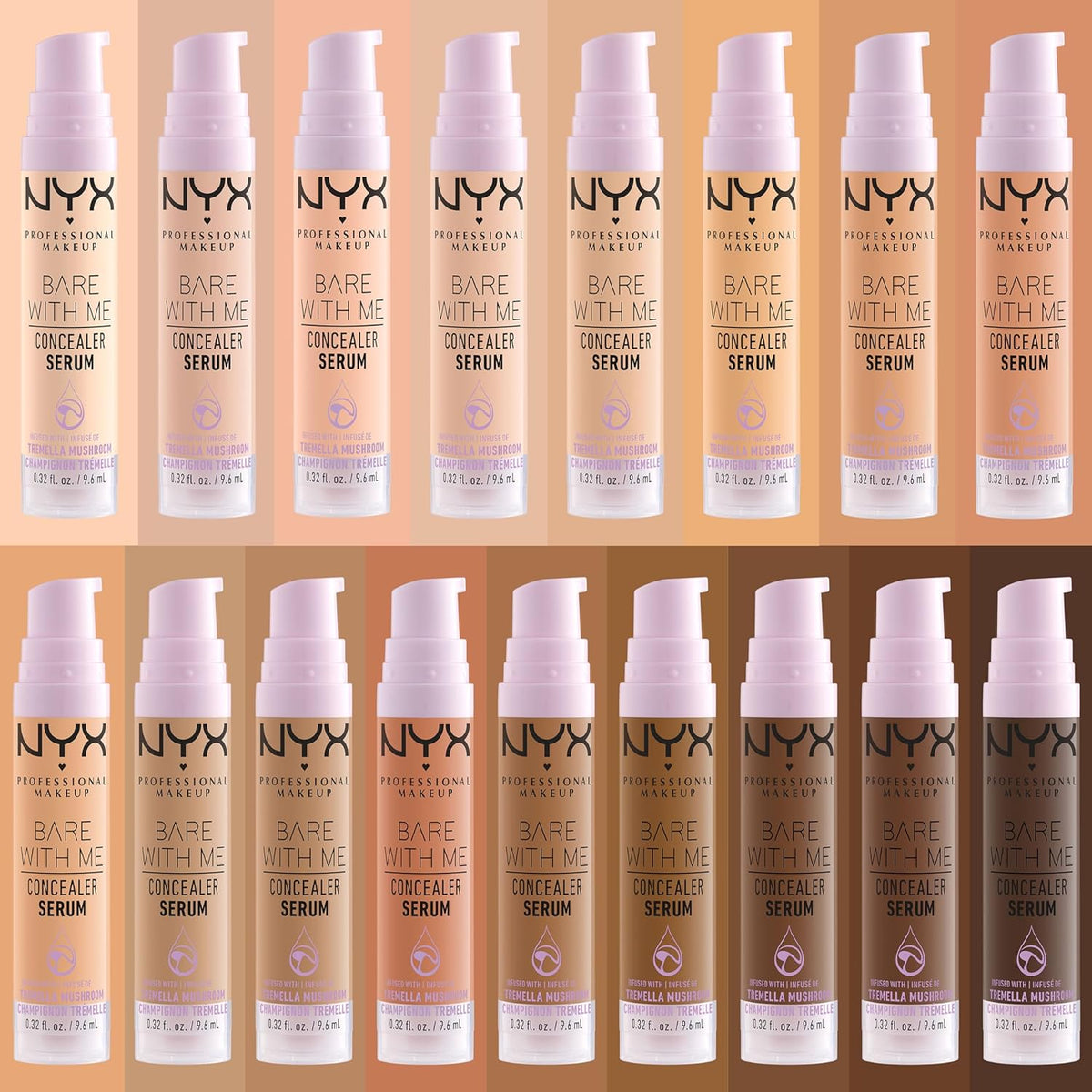 NYX PROFESSIONAL MAKEUP Bare With Me Concealer Serum, Concealer Makeup For Up To 24Hr Hydration - Golden