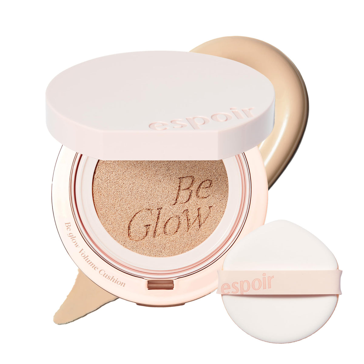 Espoir Be Glow Volume Cushion Foundation #23 Beige | Dewy & Radiant Finish for Long-Lasting Hydration, Quick and Easy Coverage, Lightweight Formula, Vegan, Korean Makeup, 0.46 oz