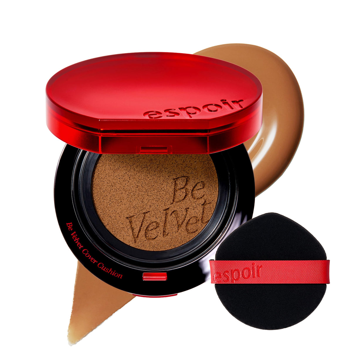 ESPOIR Be Velvet Cushion Foundation #23 Beige | Quick and Easy Coverage with Long-lasting Color by Zero Oxidation, Velvety Smooth Finish & Lightweight Formula, Vegan, Korean Makeup, 0.46 oz