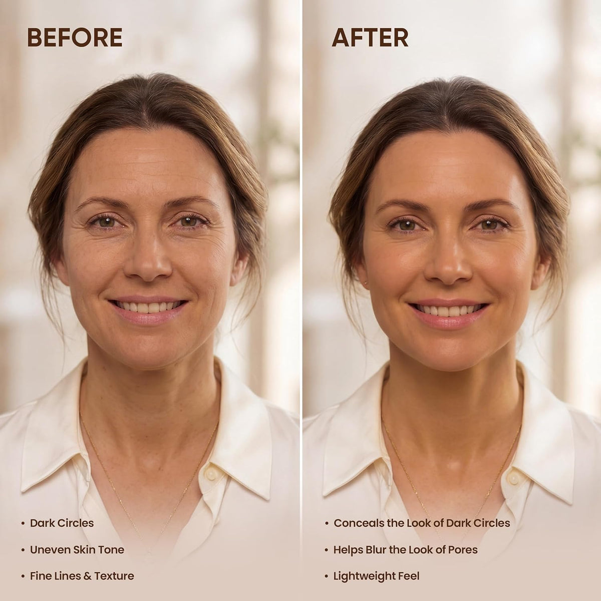 LUVIE Glow Foundation for Mature Skin - Cushion Foundation - IVORY