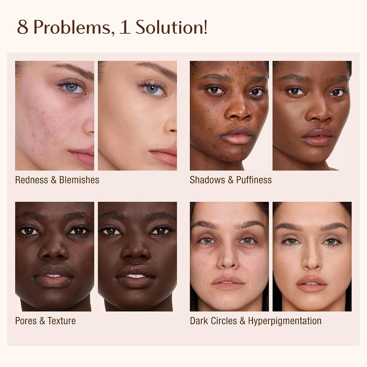 Charlotte Tilbury AIRbrush Flawless Blur Concealer - Longwear Concealer for Dark Circles, Blemishes, Redness & More - Hydrating, Crease-Proof & Full Coverage with a Natural Matte Finish