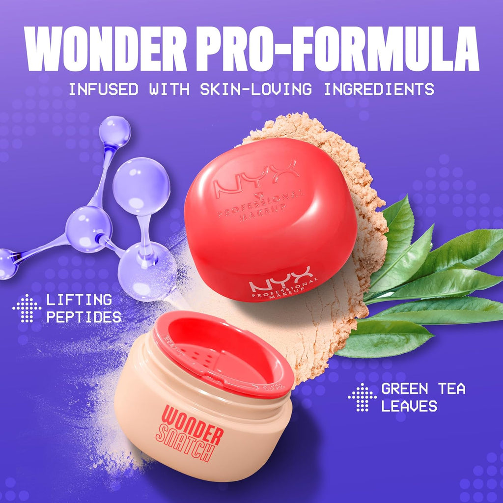 NYX PROFESSIONAL MAKEUP Wonder Snatch Setting Powder, Lifting Loose Powder With Up To 16HR Wear - Sugar Serve (Translucent Light)