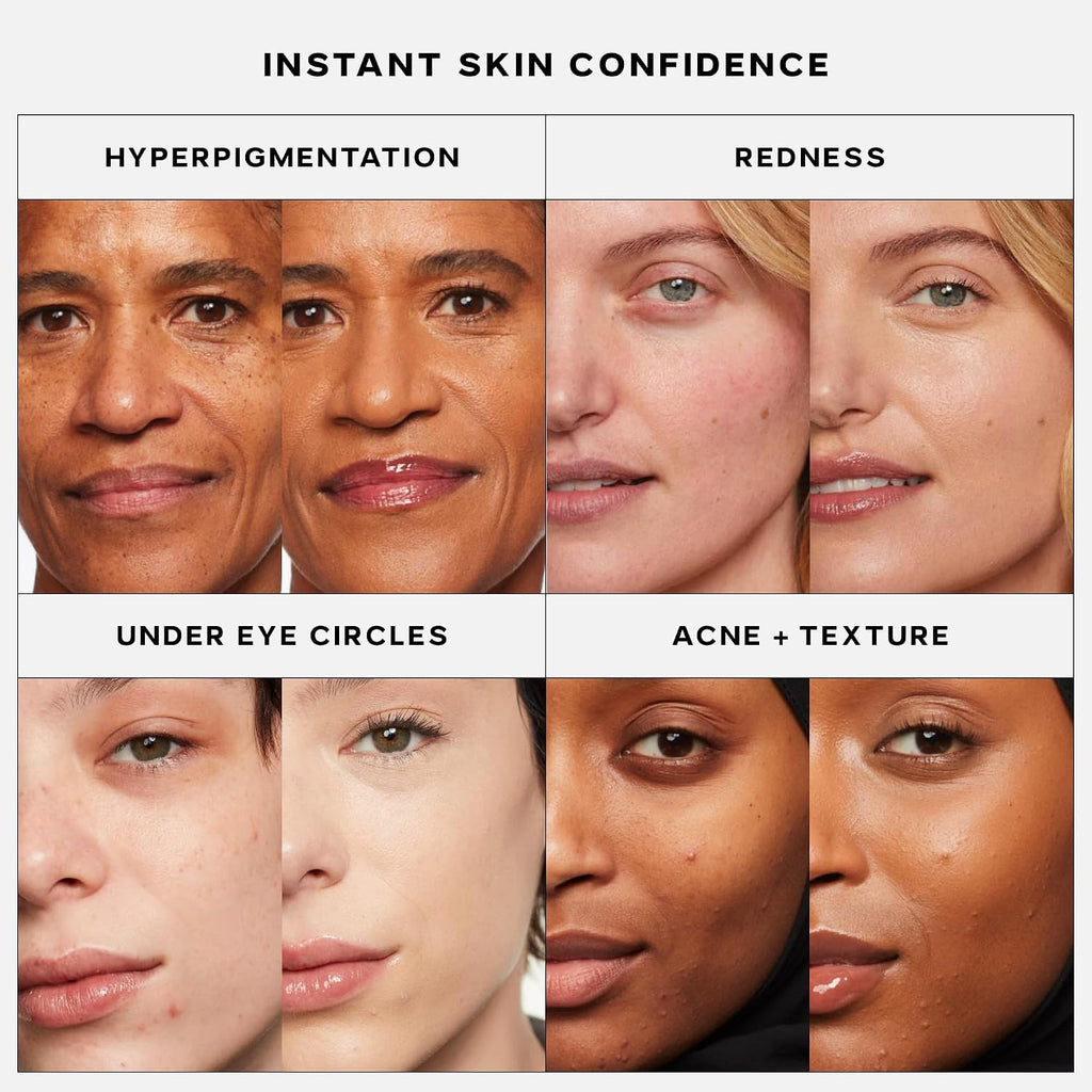 Saie Slip Tint Radiant Cream Concealer & All-Over Face Makeup - Concealer for Dark Circles, Redness & Blemishes - Lightweight Makeup Made with Hydrating Hyaluronic Acid - Shade 6 (0.17 oz)