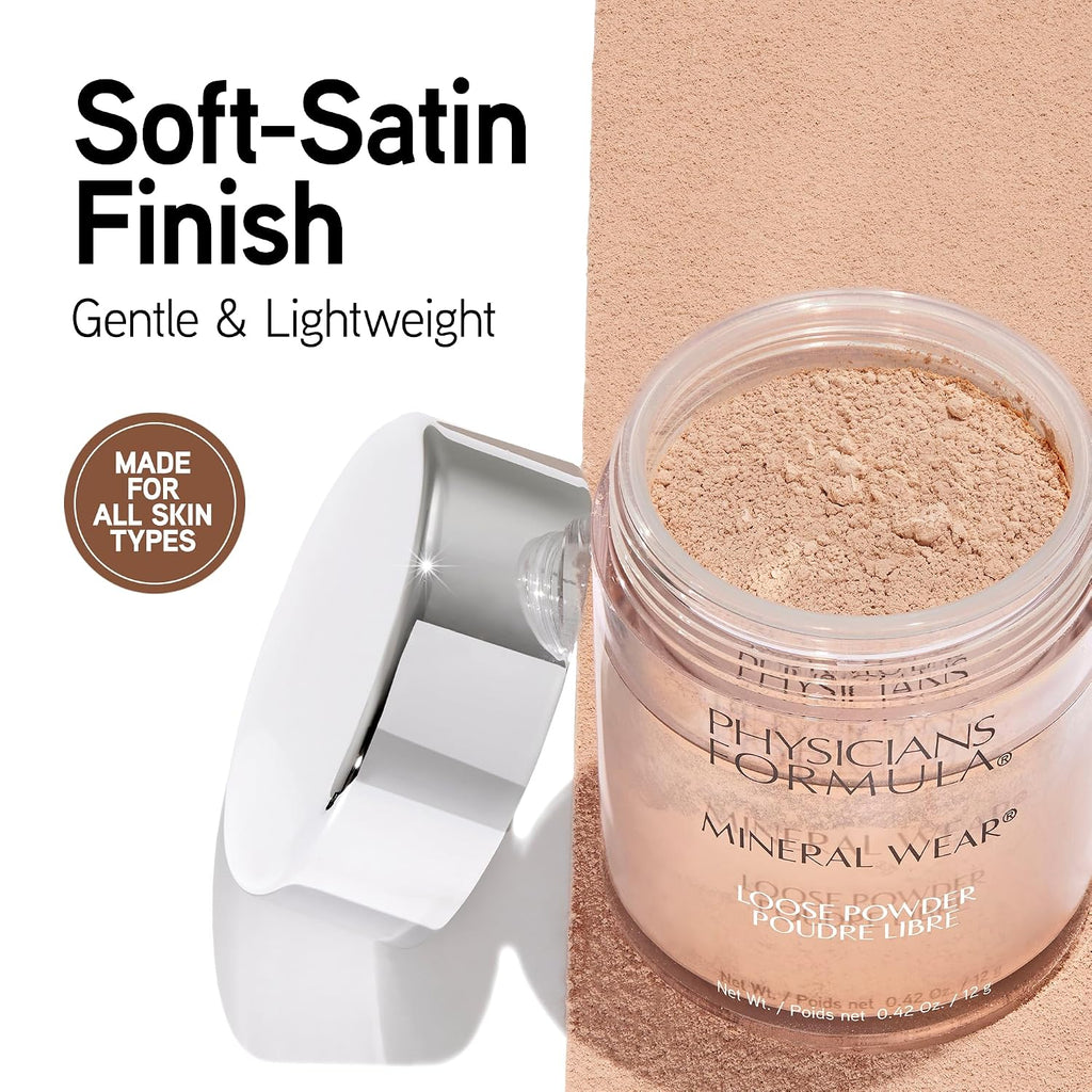 Physicians Formula Mineral Wear Talc-Free Loose Powder Creamy Natural, Dermatologist Tested, Clinically Tested