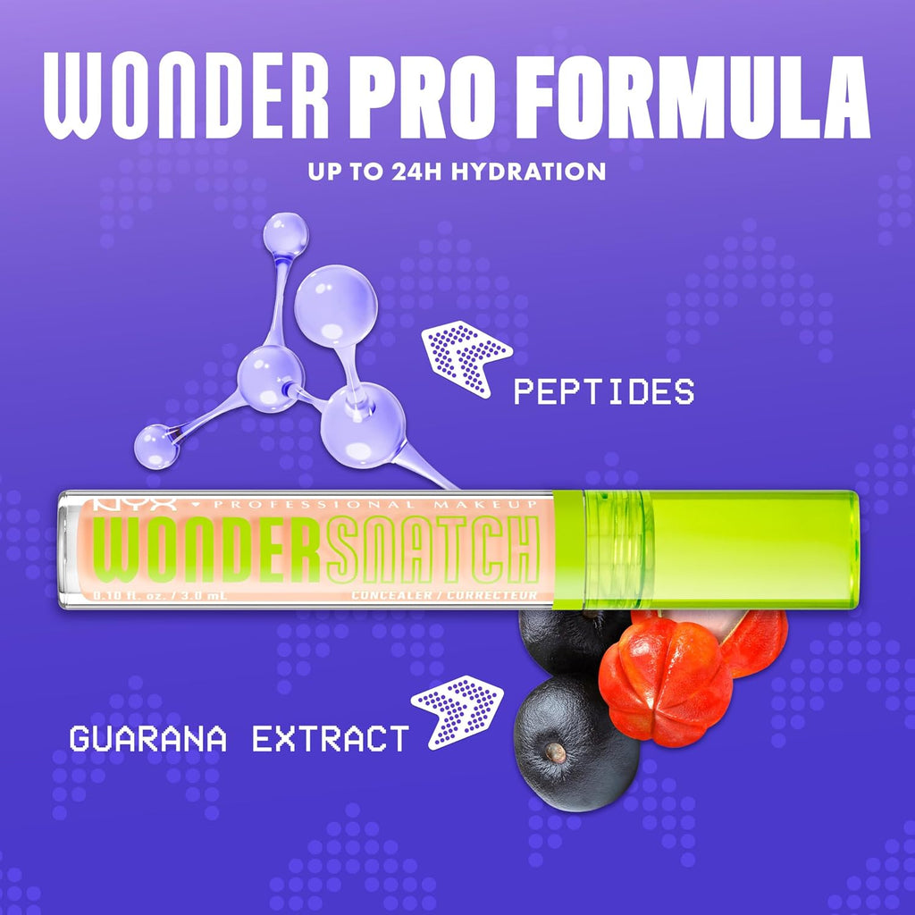 NYX PROFESSIONAL MAKEUP Wonder Snatch Concealer, Brightening, Lifting & Snatching Full Coverage Makeup Concealer with 24HR Wear, Vegan & Cruelty Free - Pale Cool