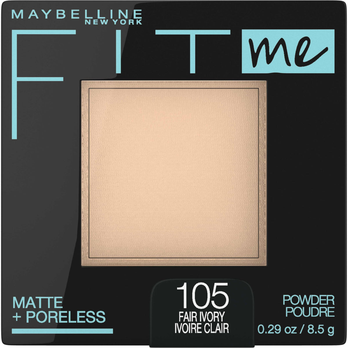 Maybelline Fit Me Matte + Poreless Pressed Face Powder Makeup & Setting Powder, Translucent, 1 Count