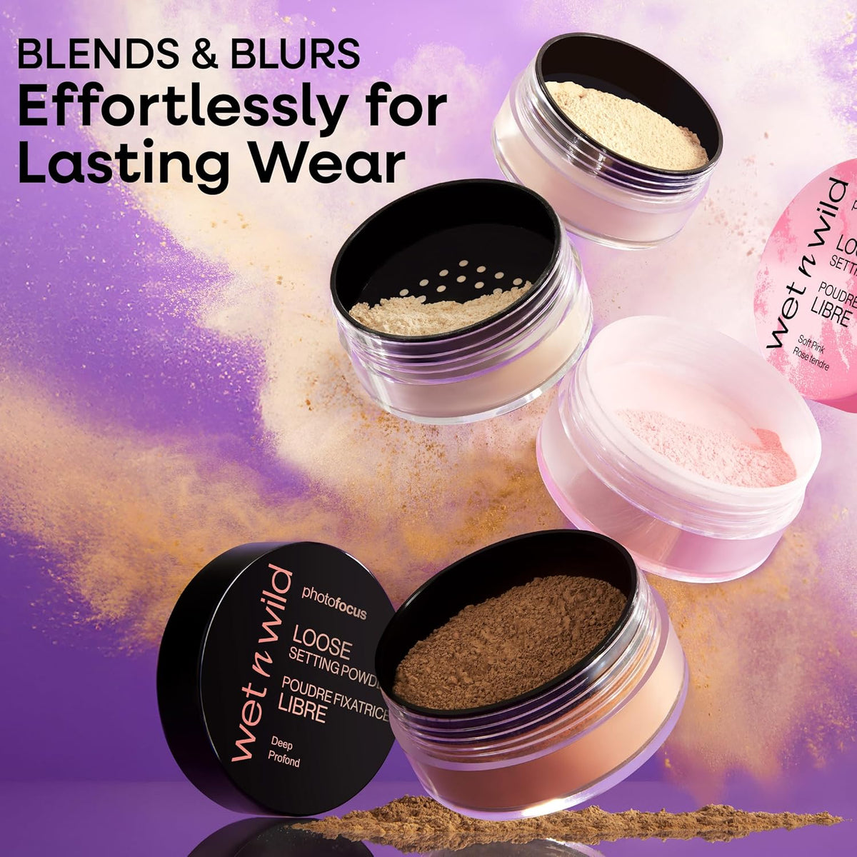wet n wild Photo Focus Loose Baking Setting Powder, Highlighter Makeup, Suitable for All Skin Tones - Banana